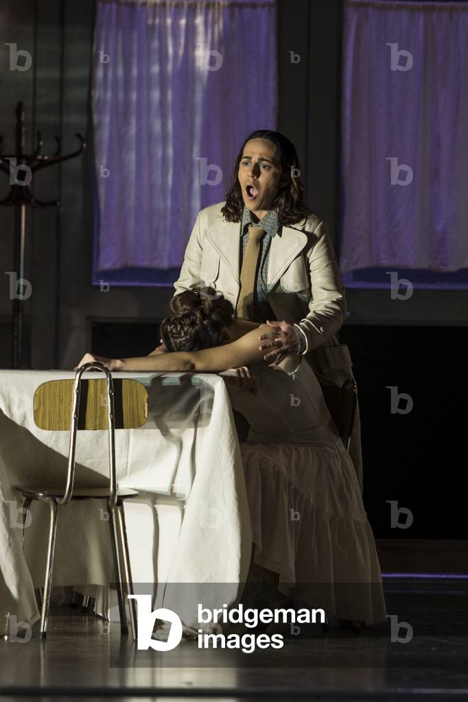 Daniela Mack as Romeo and Leonor Bonilla as Giulietta in the opera I Capuleti e i Montecchi 2021