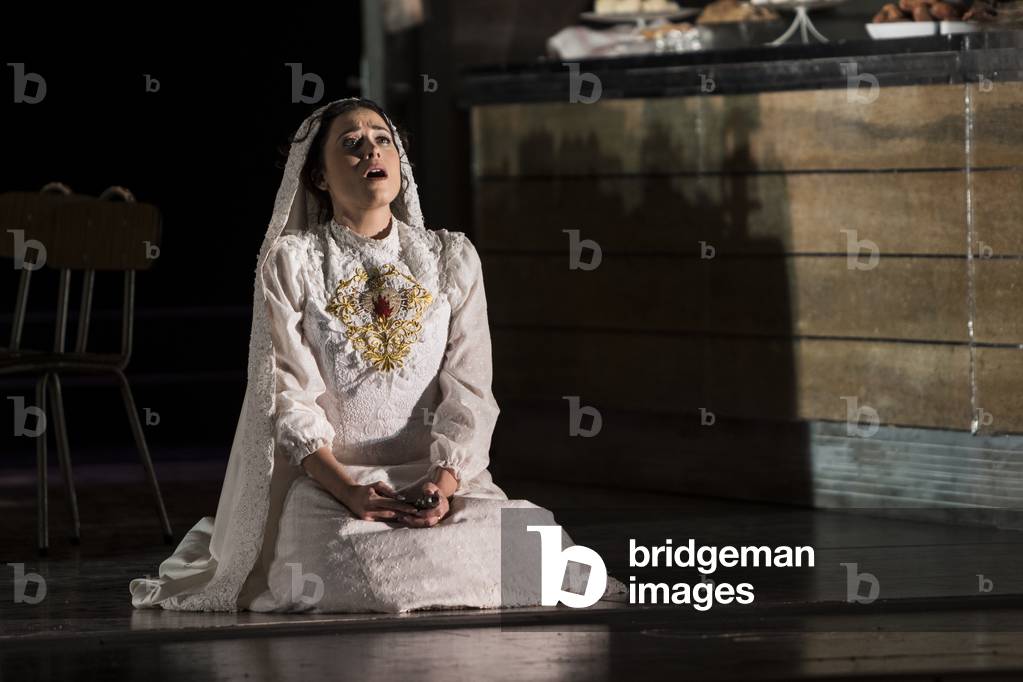 Daniela Mack as Romeo and Leonor Bonilla as Giulietta in the opera I Capuleti e i Montecchi 2021