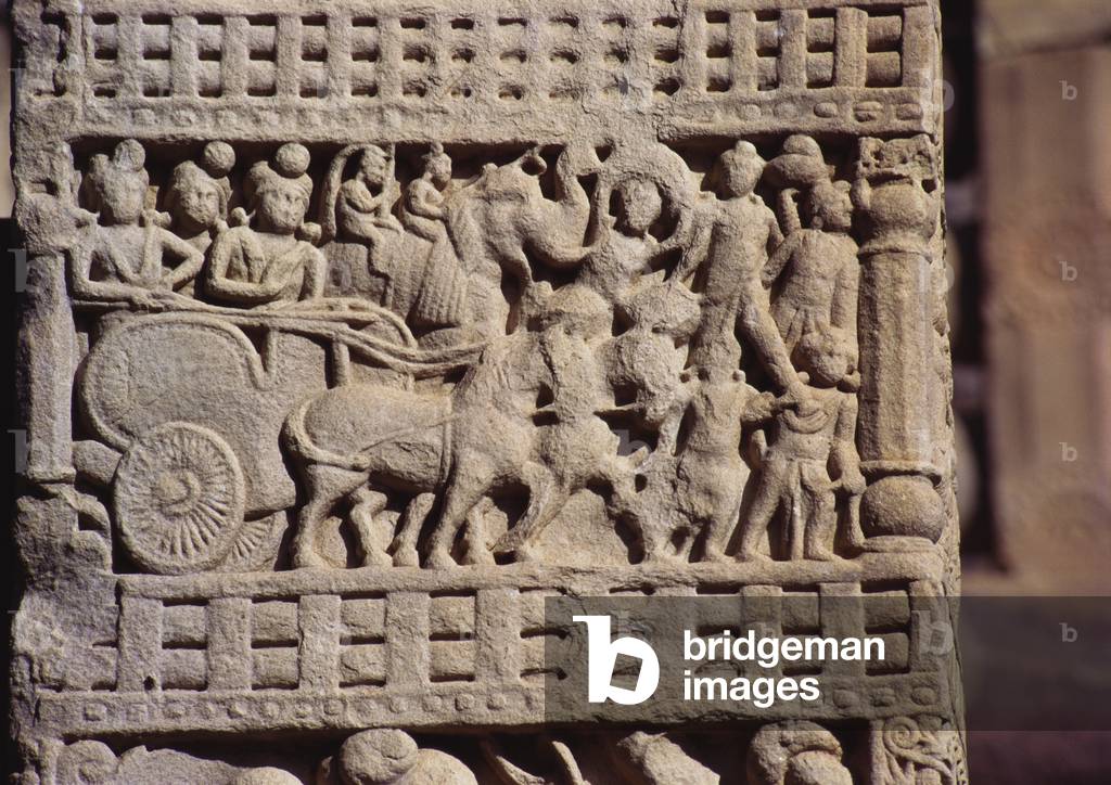 Scenes from the Life of King Ashoka, Gate of Sanchi, Madhya Pradesh (stone)