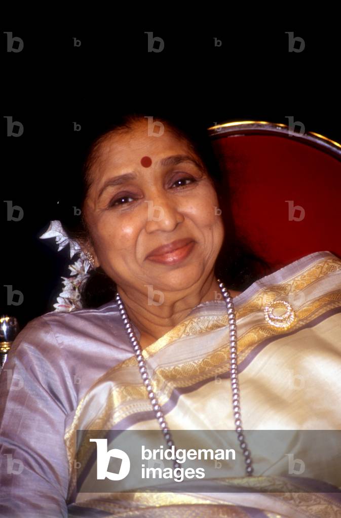 South Asian Indian singer Asha Bhonsle also the younger sibling of Lata Mangeshkar, India (photo)