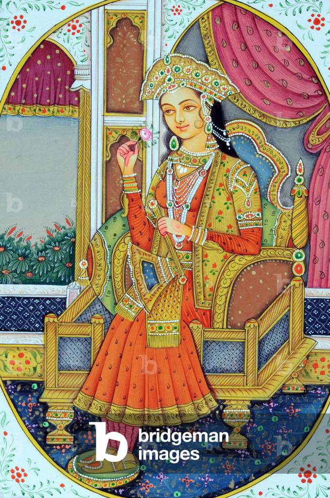 Miniature Painting of Mughal Queen Mumtaz Mahal