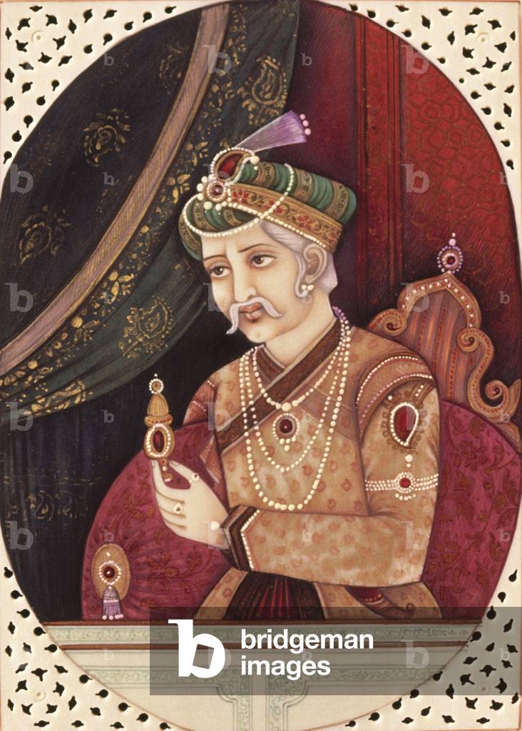 Painting of Mughal Emperor Akbar 1956