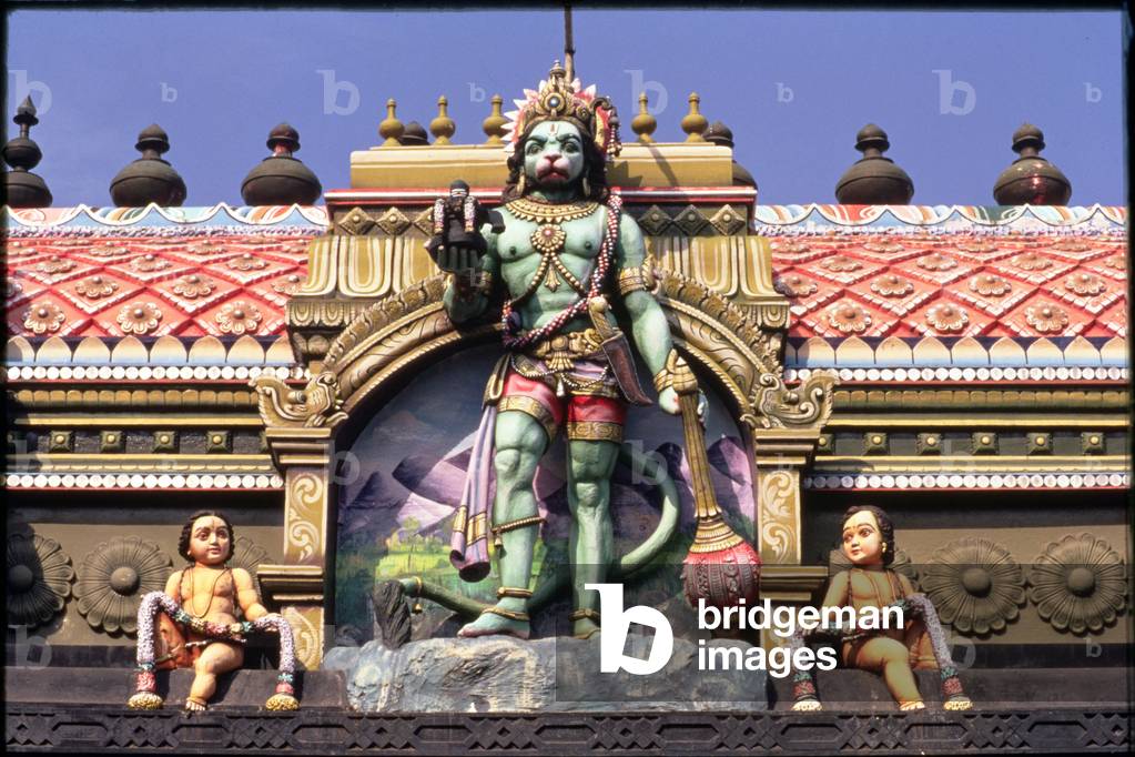 Hanuman (Monkey God) on top of the temple (photo)