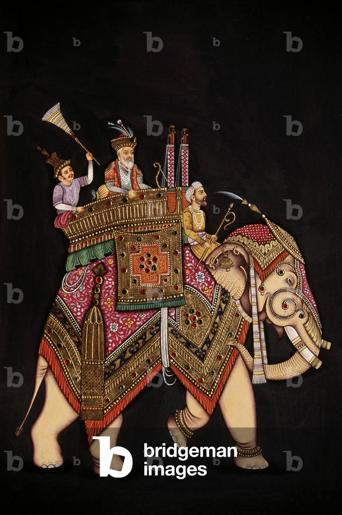 Miniature Painting of Emperor Shah Jahan on Paper