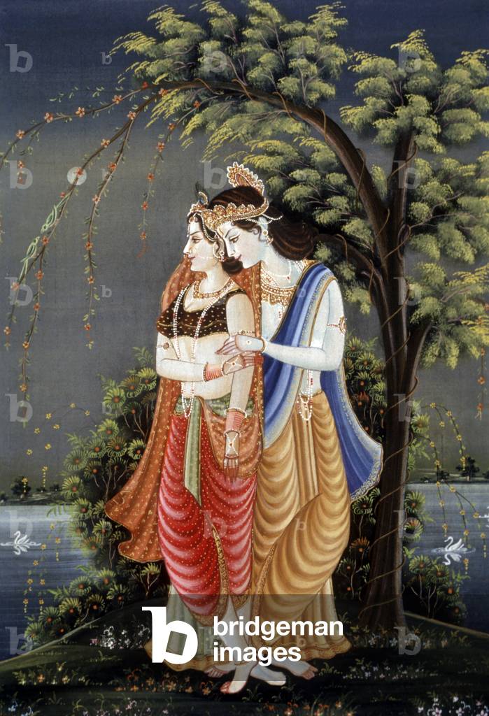 Miniature Painting of Radha Krishna, India