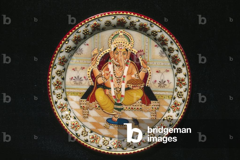 Lord Ganesh Ganpati Miniature Painting on Paper