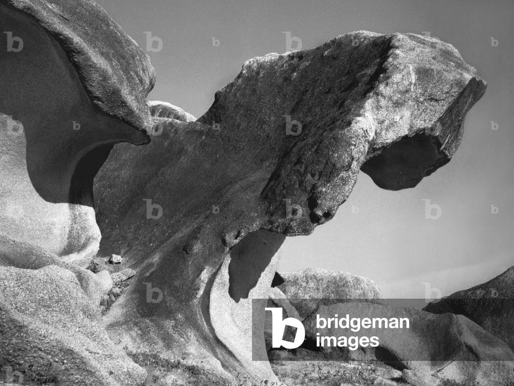 Rocks at Idar (b/w photo)