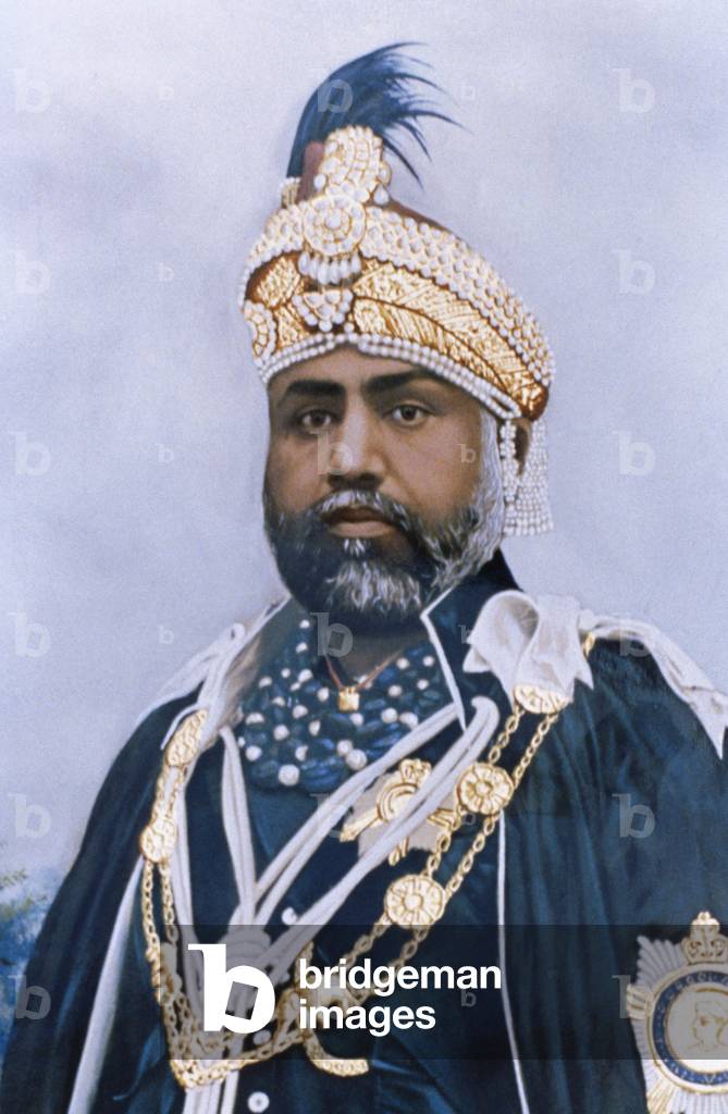Portrait of Maharaja Sawai Madho Singh Ii, Jaipur, Rajasthan, India