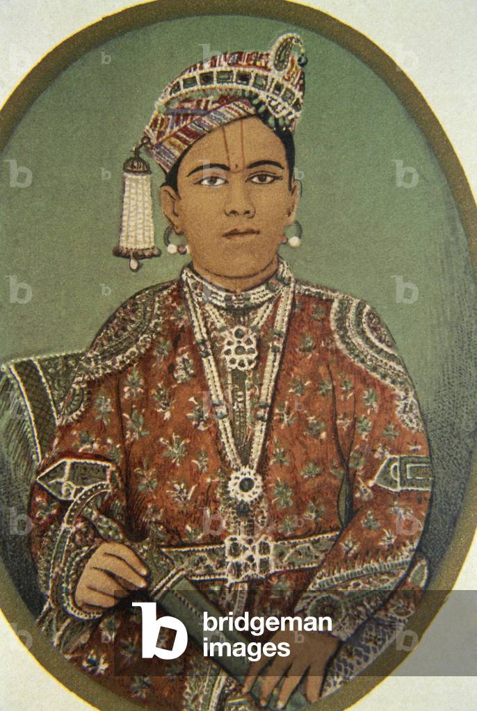 Portrait of Maharaja Ganga Singh, Bikaner, Rajasthan, India