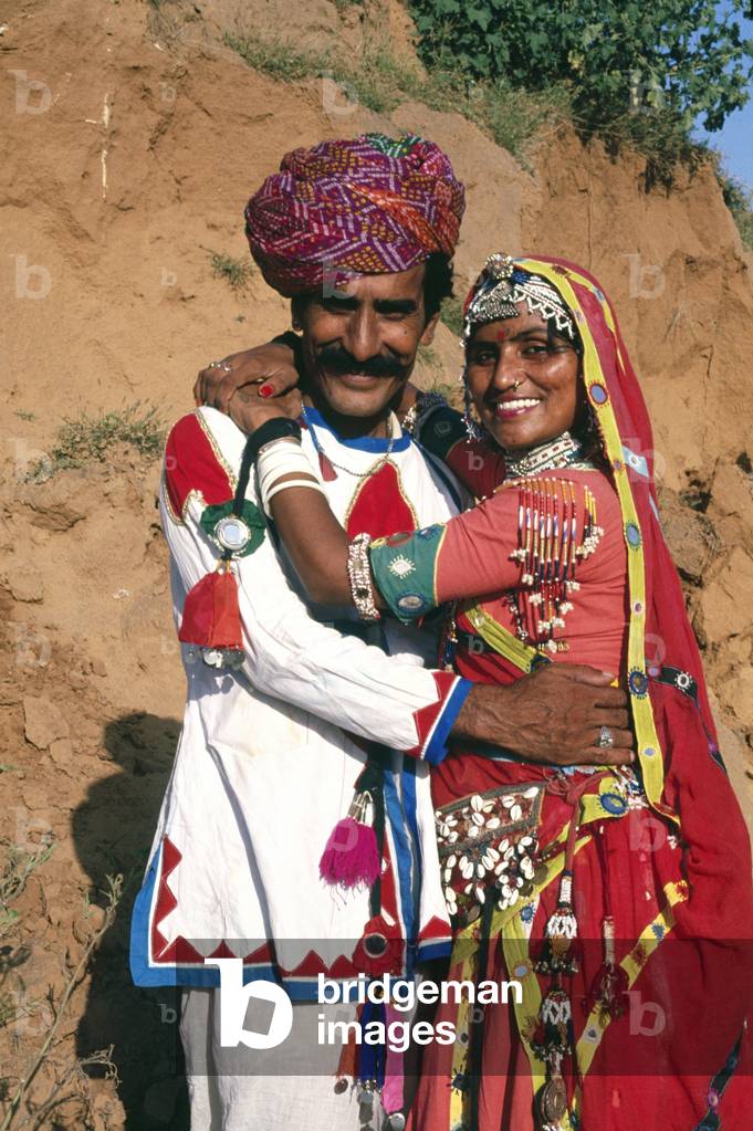 Sulabo with Husband, Jaipur, Rajasthan, India (photo)