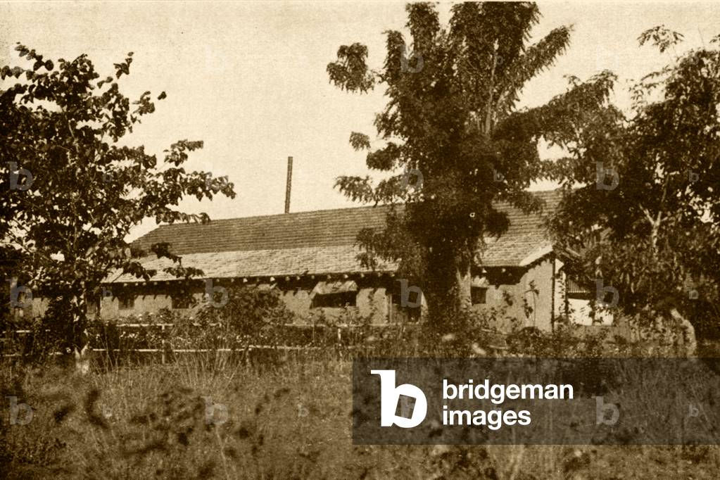 Old salvation Army Tata Silk Farm, Bangalore, Karnataka, India (b/w photo)