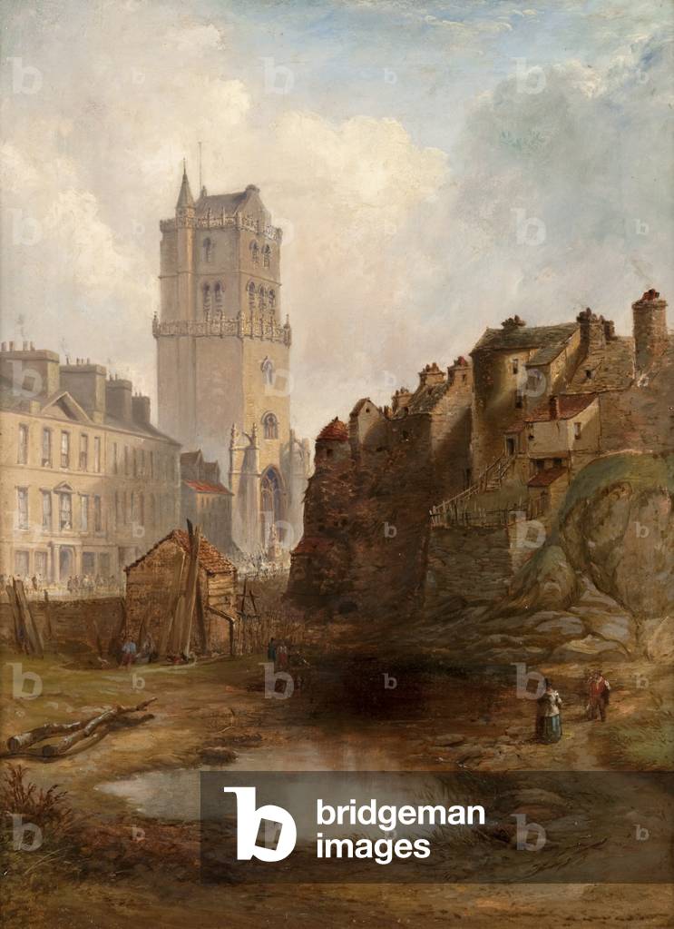 Lindsay Street Quarry and Old Steeple, c.1855 (oil on canvas)