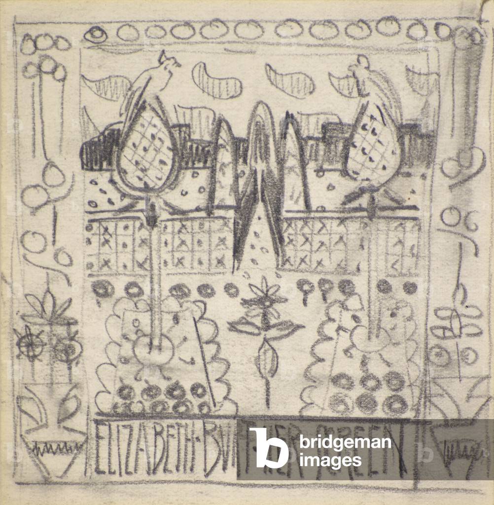 Design for a Fire Screen, 1899 (pencil)