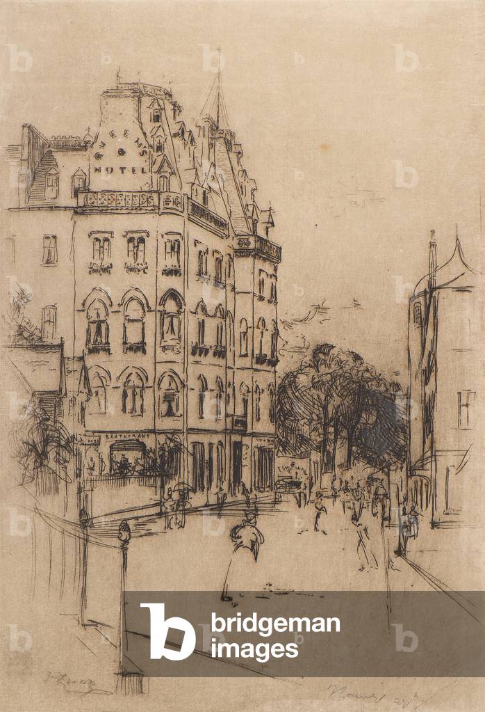 Queen's Hotel, Dundee, 1896 (etching)