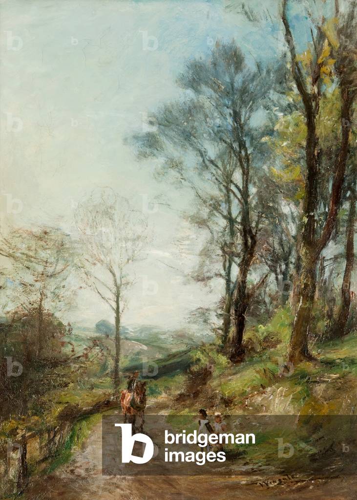 A Spring Day at Colinton (oil on canvas)