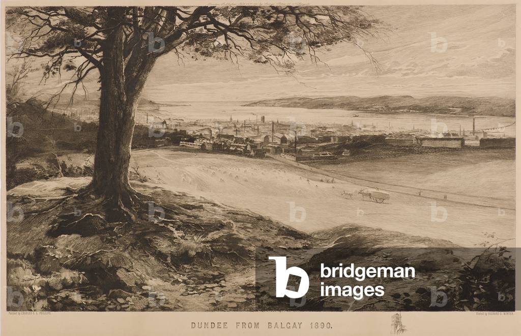 Dundee from Balgay, 1890 (etching)