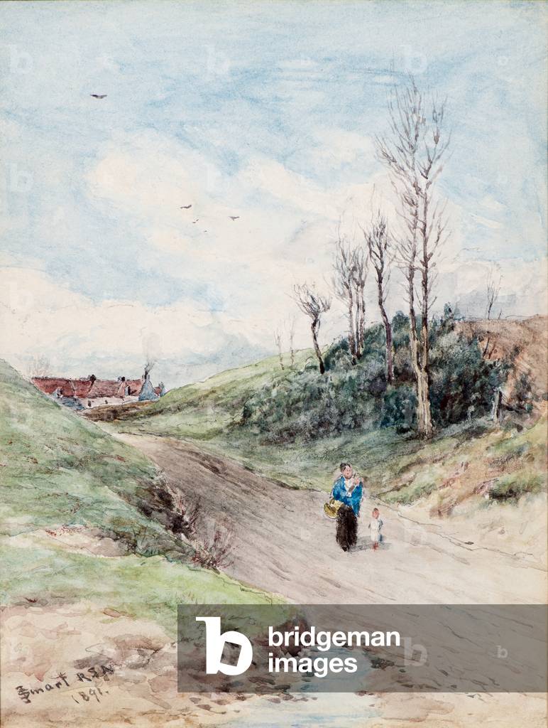The Road to the Village, 1891 (w/c)