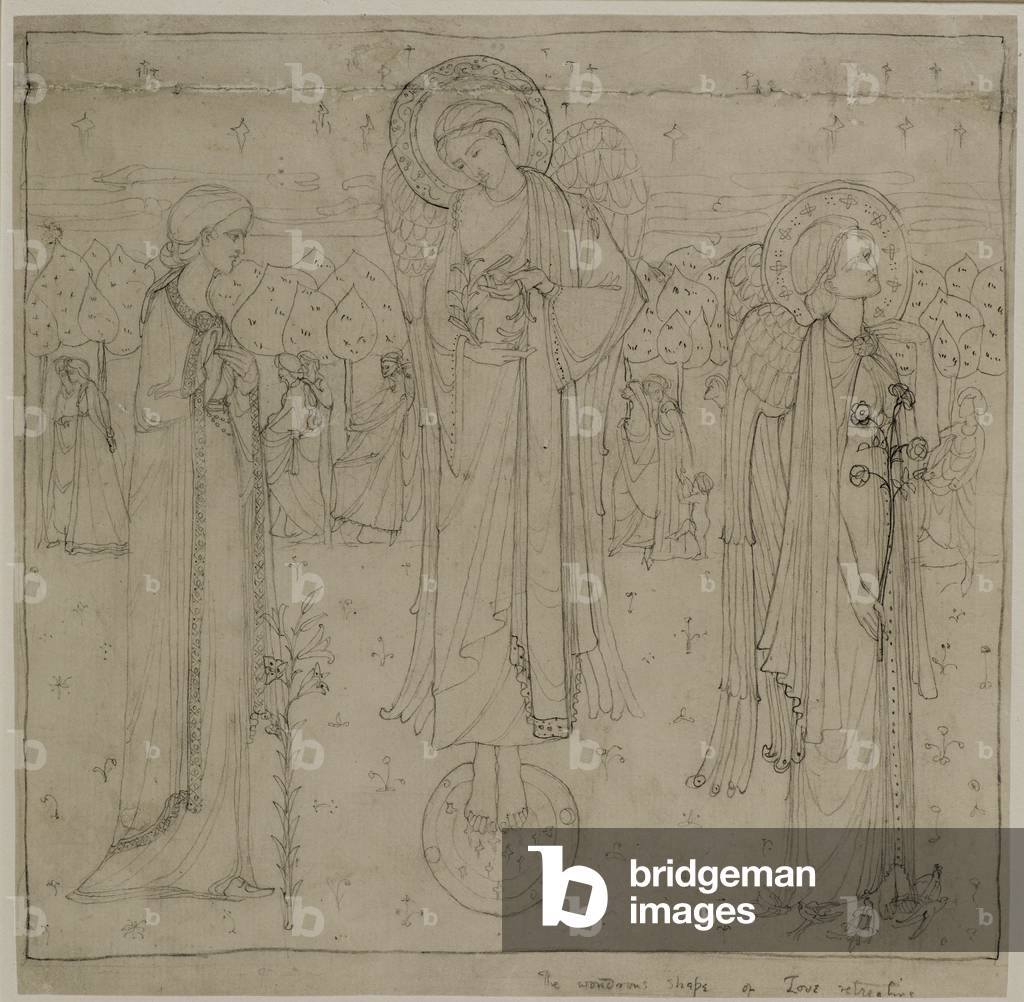 The Wondrous Shape of Love Retreating, c.1898-1901 (pencil)