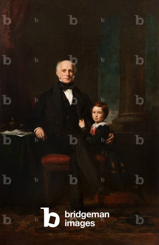 William Forbes of Castleton and His Son William, c.1855 (oil on canvas)