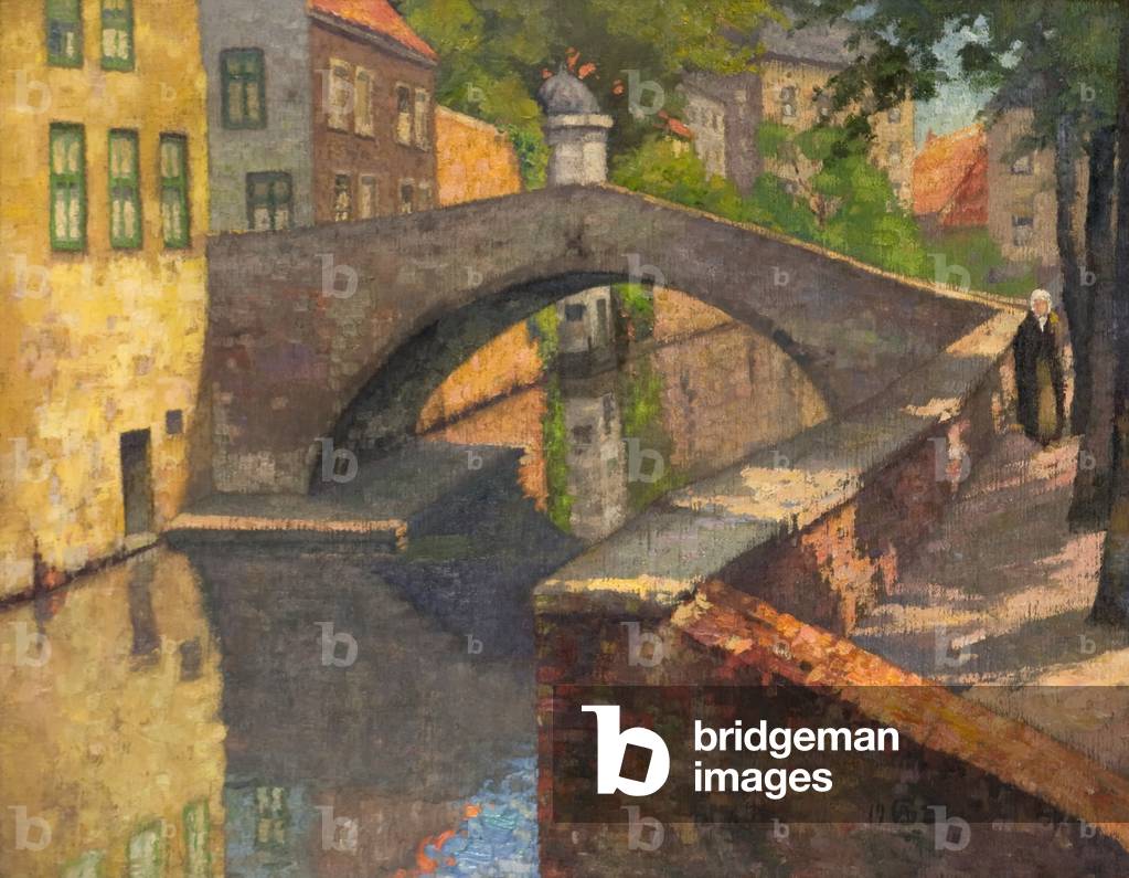 Pont du Cheval, Bruges, 1922 (oil on canvas)