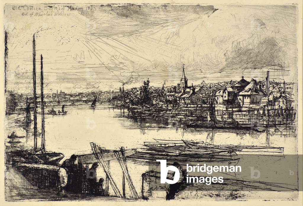 Battersea Reach, 1863 (etching)