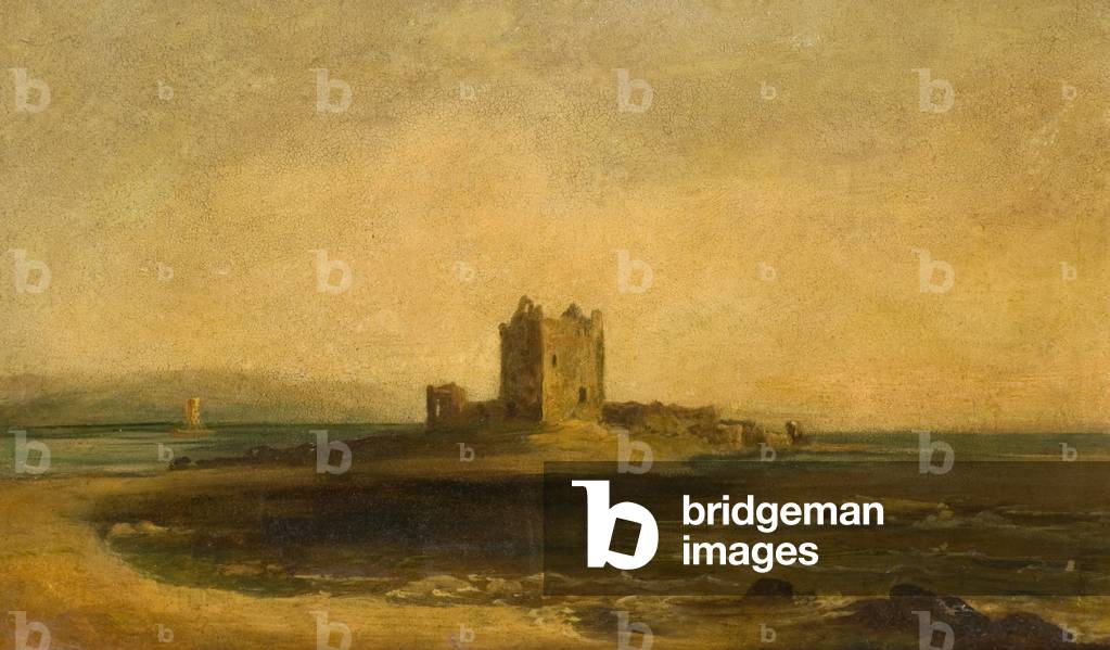 Broughty Castle, 19th century (oil on panel)