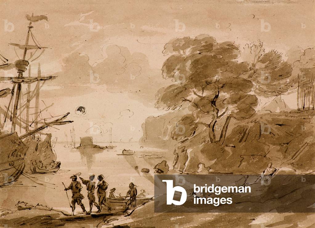 Untitled [coast scene], c.1803 (pen & wash)
