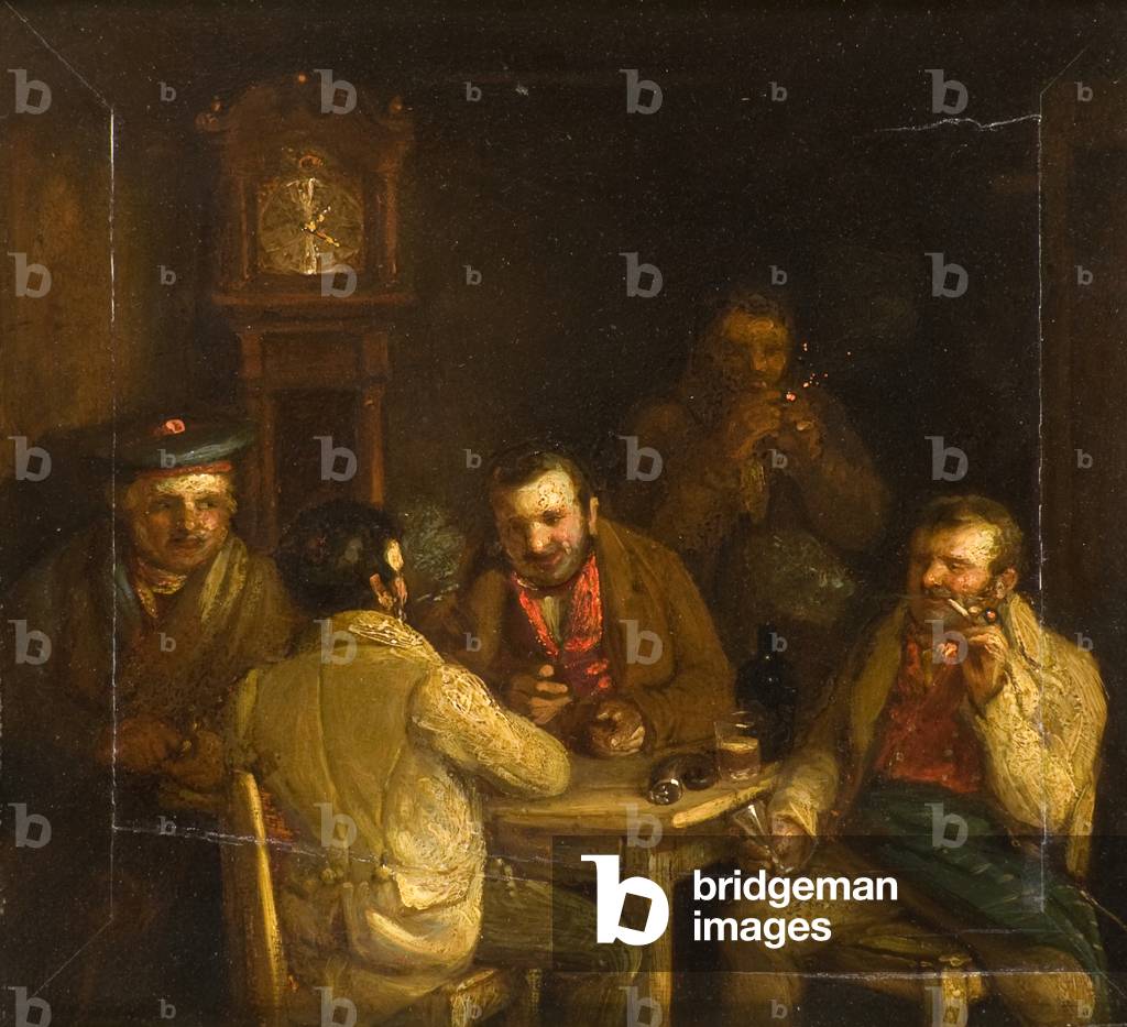 Tradesmen in the Vault, Dundee, 19th century (oil on panel)
