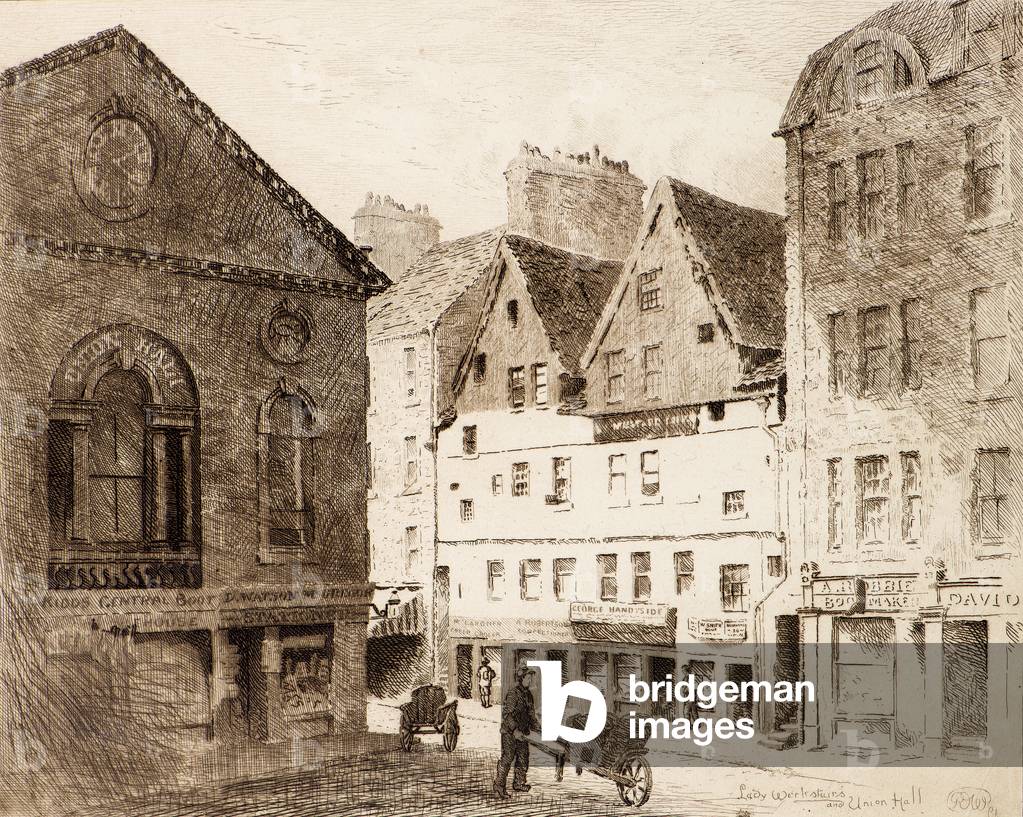 Lady Warkstairs and Union Hall (etching)