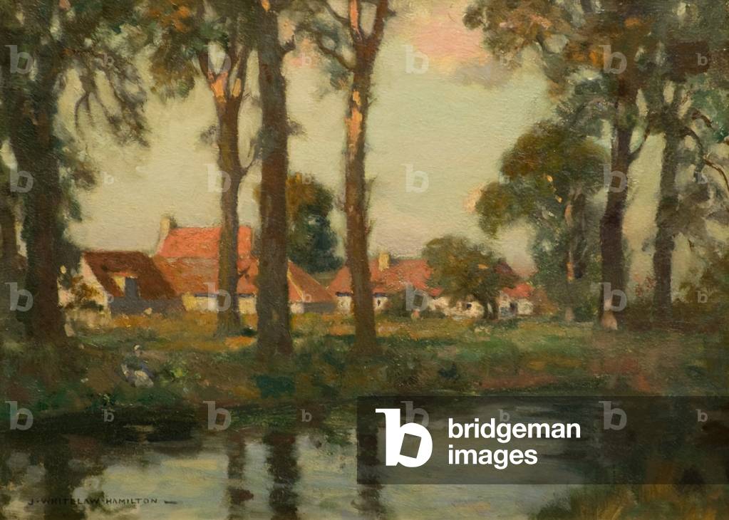 Warm Red Roofs (oil on board)
