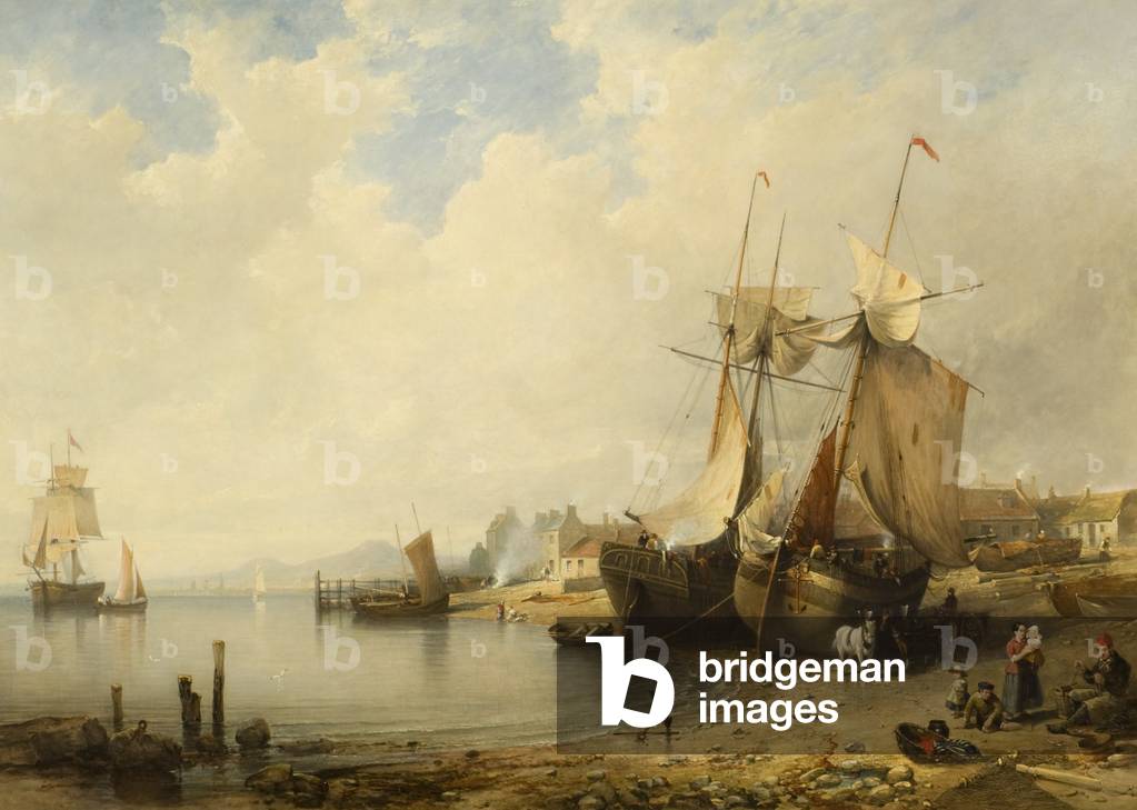 Ebb Tide: Dundee from Broughty Ferry, 1856 (oil on canvas)