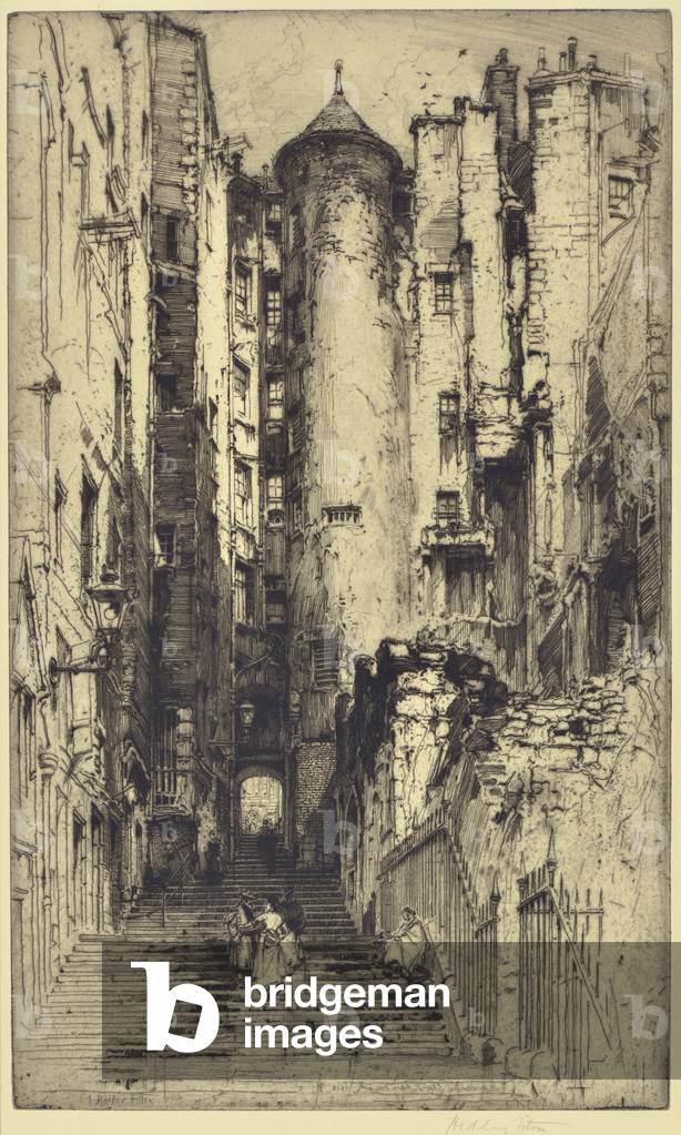 Advocates Close, Edinburgh, 1912 (etching)