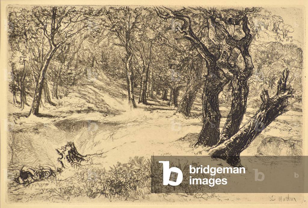 The Three Sisters, 1868 (etching)