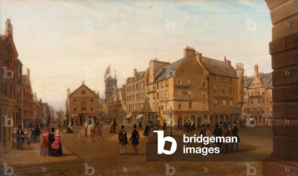 Union Hall, High Street Dundee, 19th century (oil on canvas)