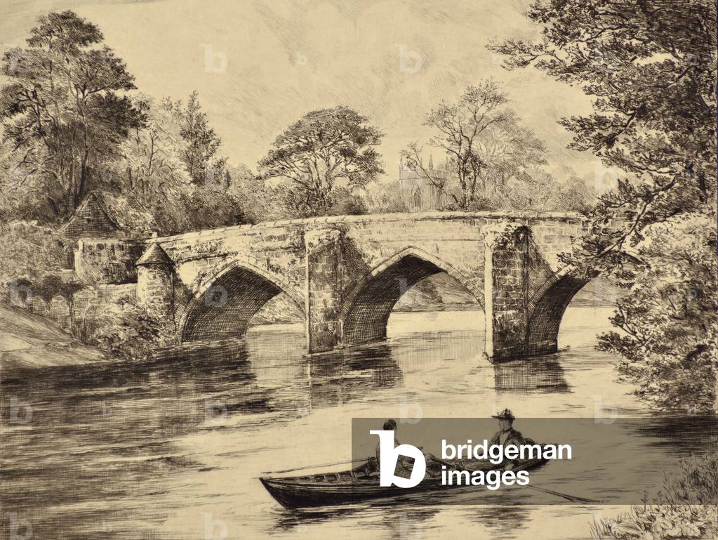 The Derwent: Cromford Bridge, c.1880 (etching)