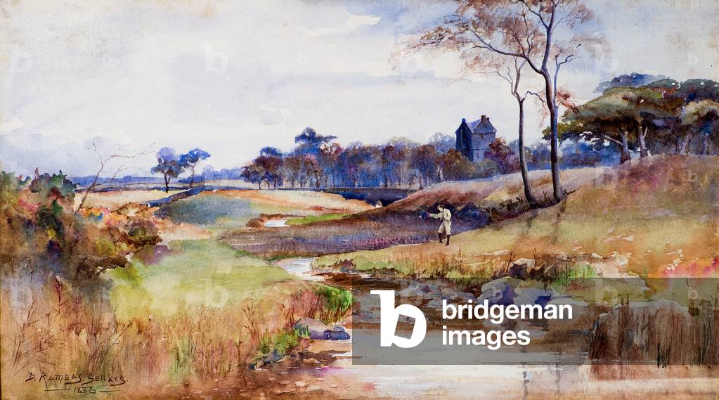 Mains Castle, 1886 (w/c)