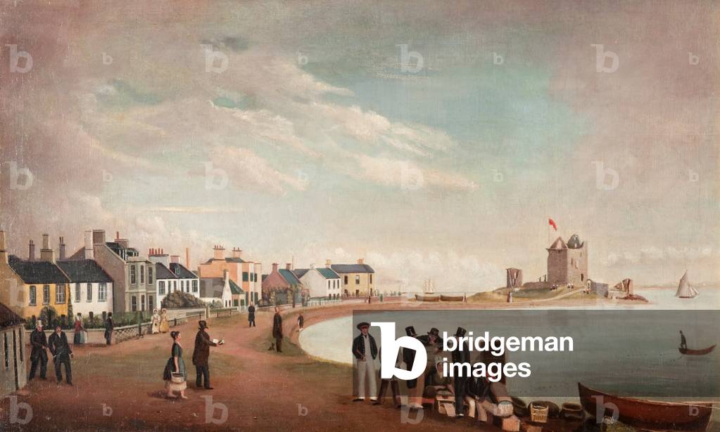 Beach Crescent and Broughty Castle, c.1835 (oil on canvas)