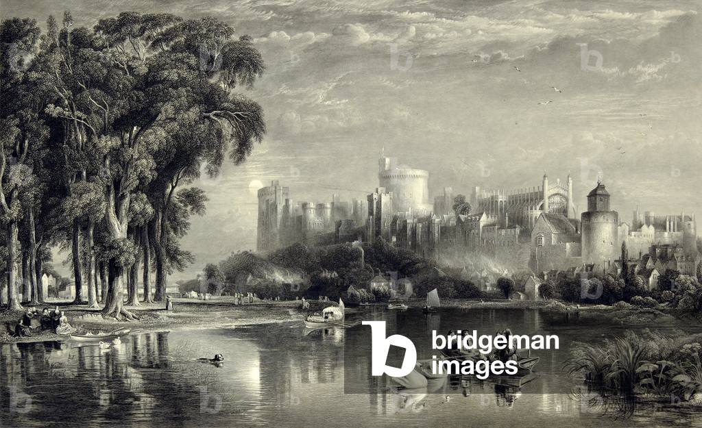 Windsor Castle from the North West, 19th century (engraving)