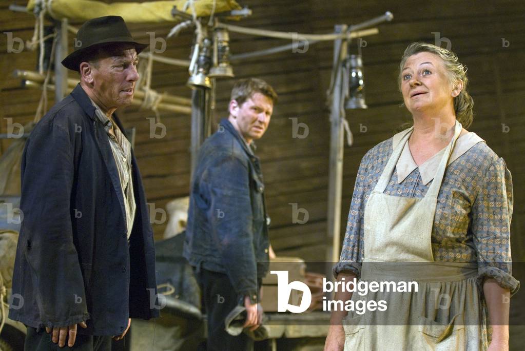 Christopher Timothy playing Pa Joad and Sorcha Cusack as Ma Joad in The Grapes of Wrath, Chichester Festival Theatre, July 2009.