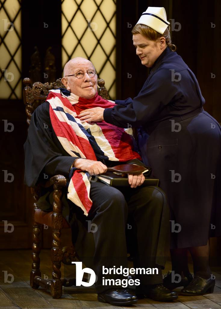 Richard Wilson playing the Headmaster & Jenny Galloway as the Matron in Alan Bennett's play Forty Years On, Chichester Festival Theatre, Chichester, Sussex, UK. 25.04.2017.