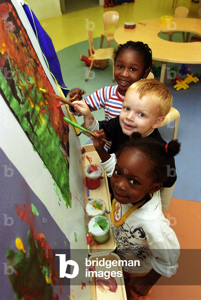 Nursery school kids in