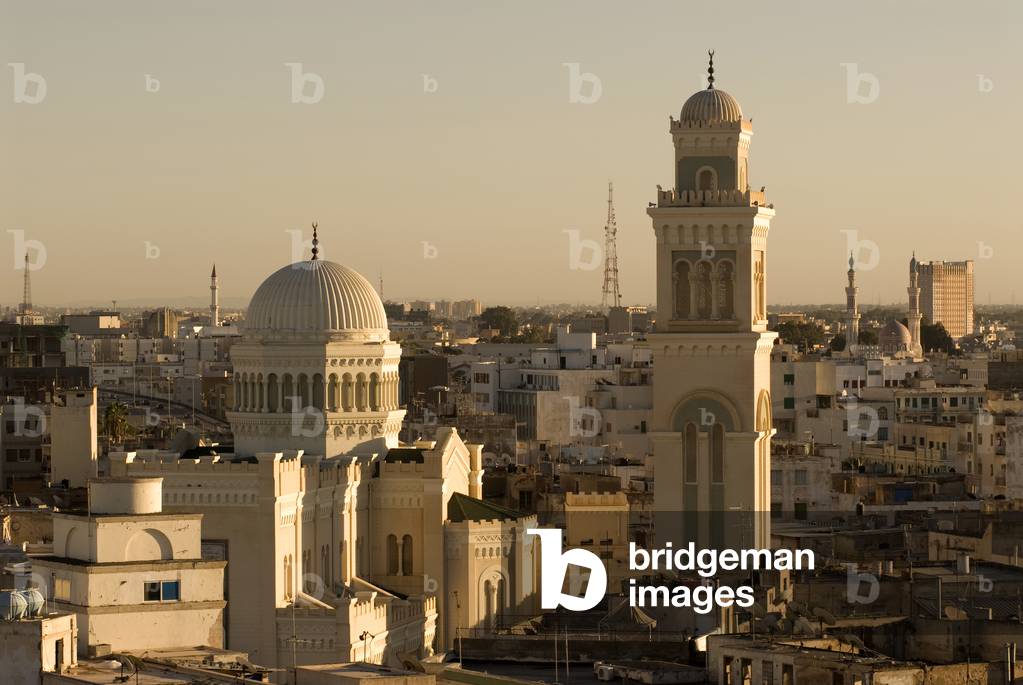 General view over the city of Tripoli showing the Masjed Jamal Abdel Nasser Mosque, Libya (photo)