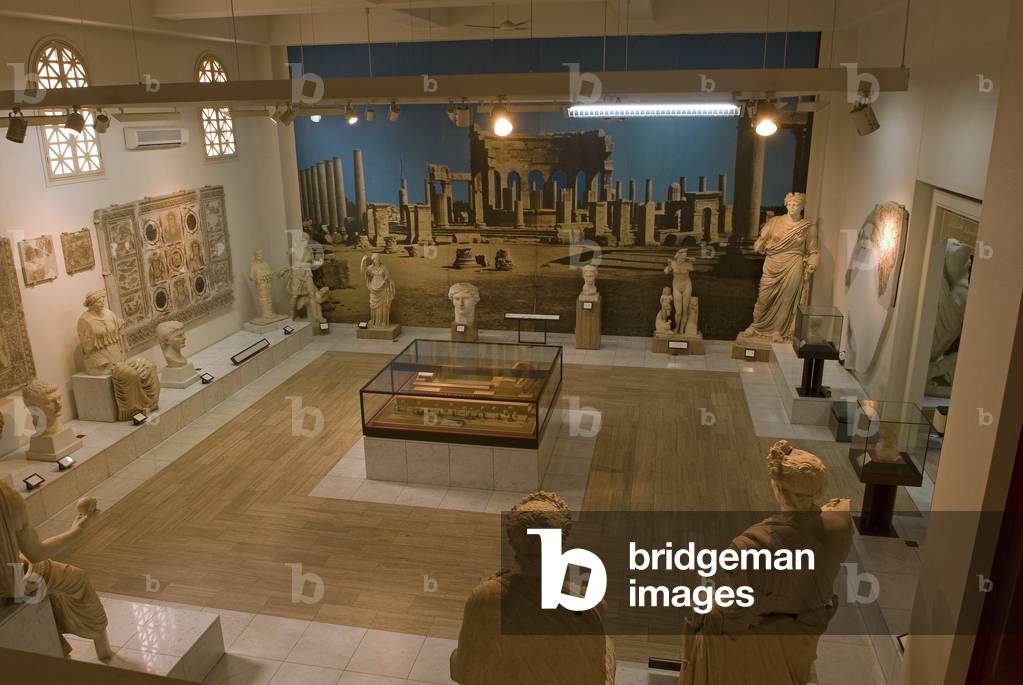 Gallery 9 (Ground Floor) devoted to Roman relics from Leptis Magna in the Jamahiriya Museum, Green Square, Tripoli, Libya  (photo)