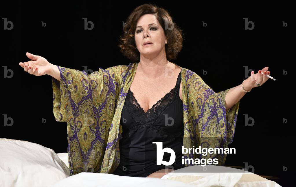 Marcia Gay Harden in the role of The Princess Kosmonopolis aka Alexandra del Lago in a scene from Tennessee Williams Sweet Bird Of Youth, Chichester Festival Theatre, West Sussex, UK. Thursday 8 June 2017.