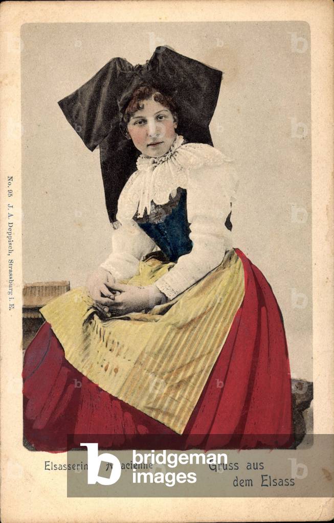 Image of Elsa§ Lothringen, Elsasserin, Alsacienne, Madchen in Tracht