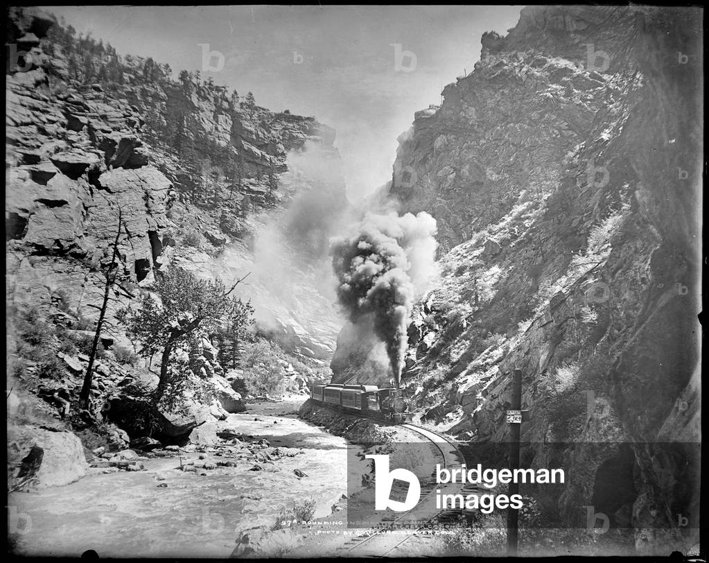 Rounding Inspiration Point, Clear Creek Canyon, c.1905 (b/w photo)