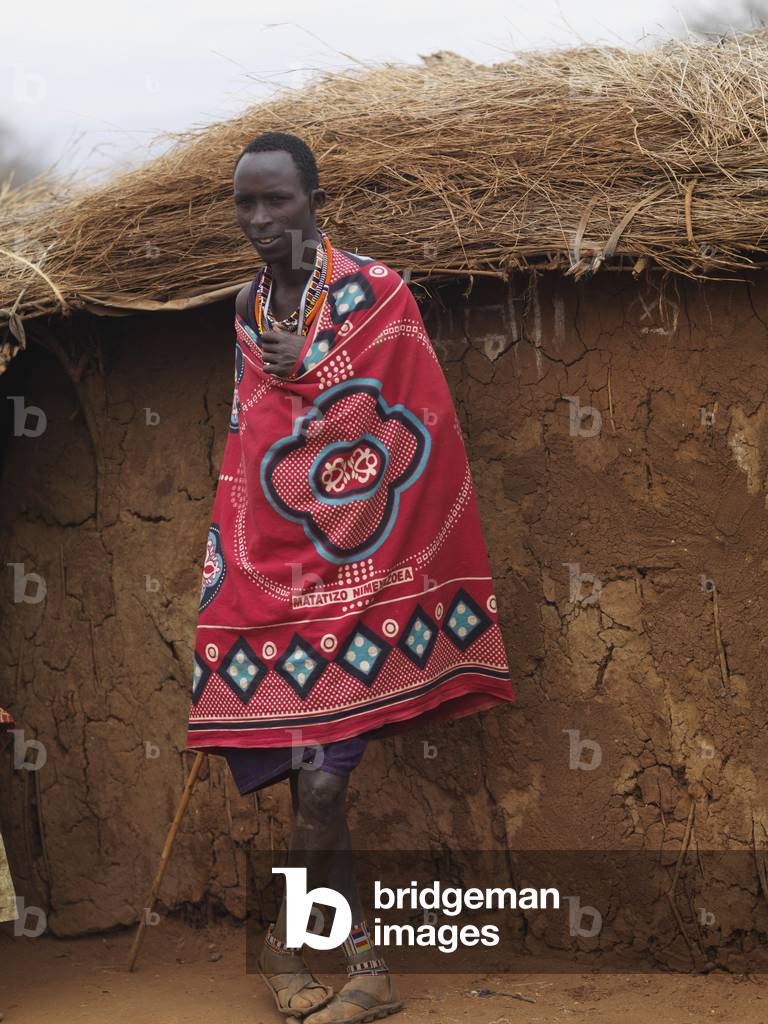 Man in Maasai Village, Kenya, Africa (photo)