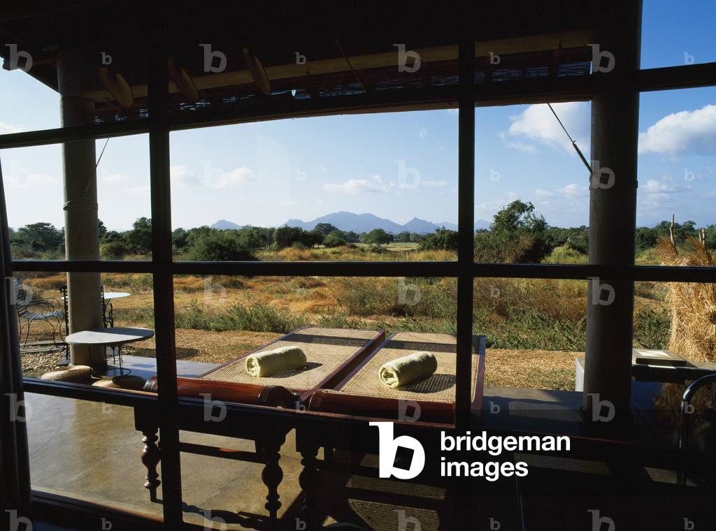 Massage Tables Outside Luxury Home (photo)