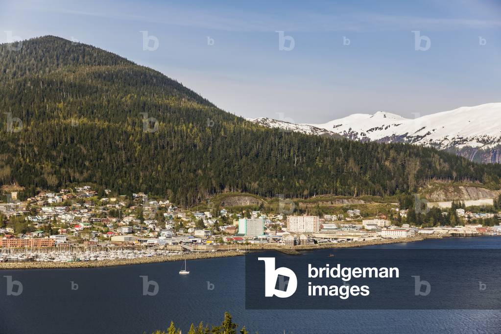 Aerial view of Ketchikan and the Inside Passage, Southeast Alaska, Spring (photo)