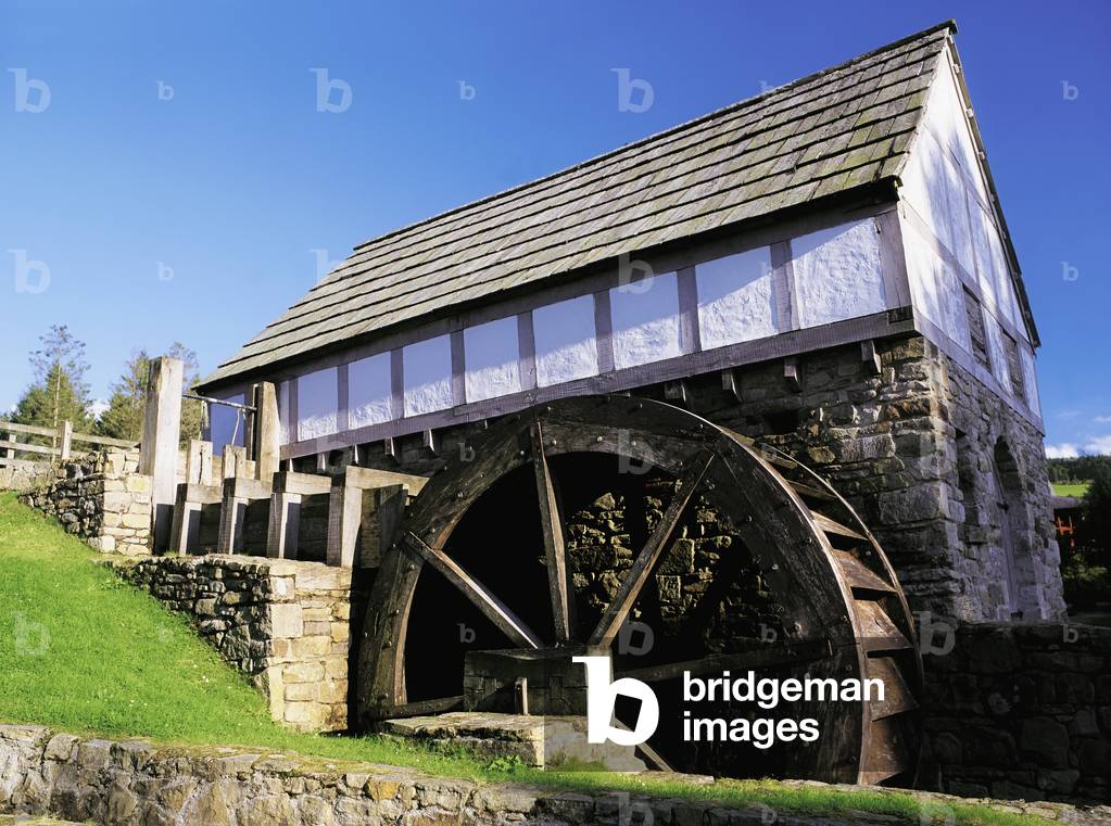 Ulster Folk & Transport Museum, Co Down, Ireland; Plantation Water Wheel (photo)
